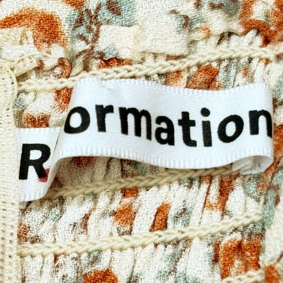 Reformation Floral Fairy Helm Mini Dress Size 6 - Picture 3 of 4